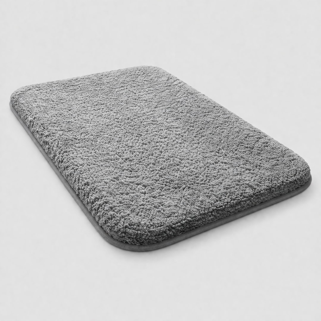 Bath Mat Plush Microfibre - Grey