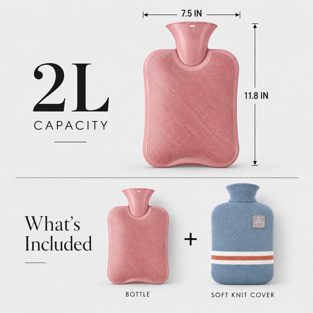 Hot Water Bottle with Cover - image 4
