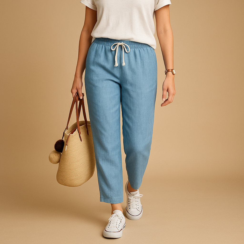 Women’s Lightweight Breathable Casual Trousers – Comfortable & Flexible for Everyday Wear