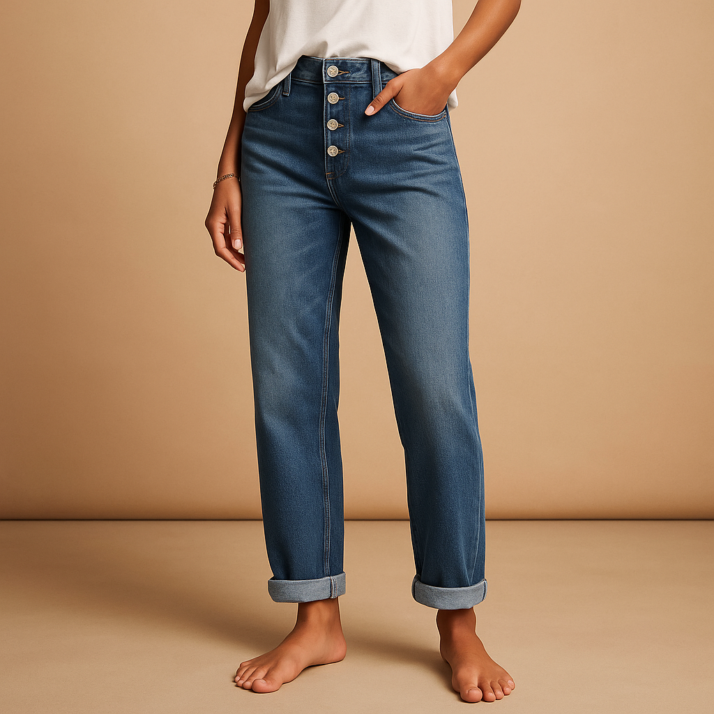 Women’s Loose Fit High-Waisted Jeans – Relaxed & Modern for Everyday Wear