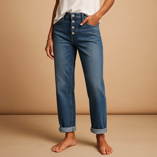 Women’s Loose Fit High-Waisted Jeans – Relaxed & Modern for Everyday Wear