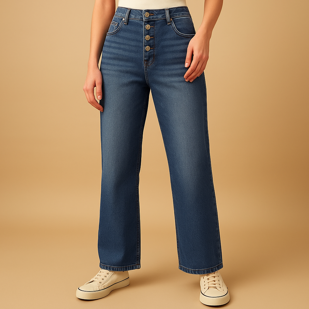 Women’s Loose Fit High-Waisted Jeans – Relaxed & Modern for Everyday Wear