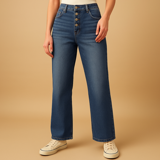 Women’s Loose Fit High-Waisted Jeans – Relaxed & Modern for Everyday Wear