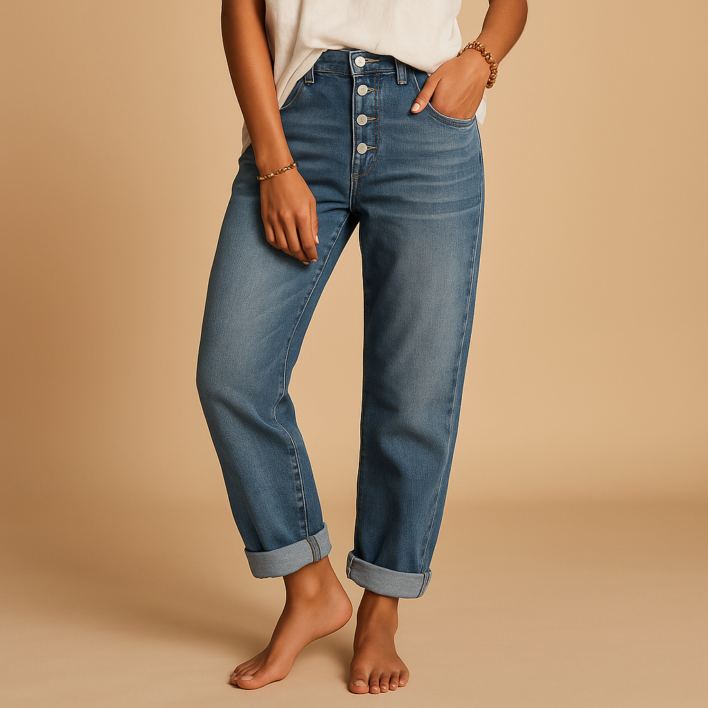 Women’s Loose Fit High-Waisted Jeans – Relaxed & Modern for Everyday Wear