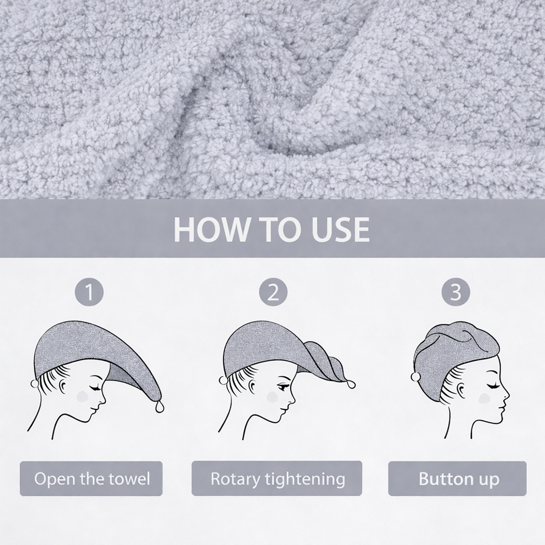 Hair Towel Wrap in Microfibre - image 2