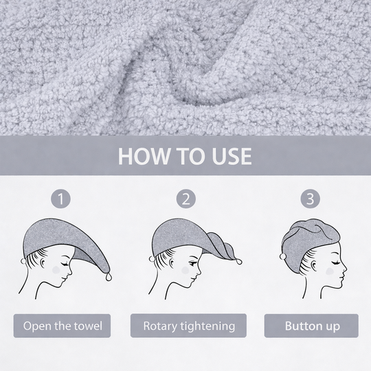 Hair Towel Wrap in Microfibre - image 2