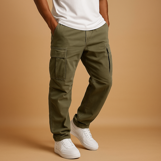 Men’s Regular Fit Cargo Trousers – Practical Everyday Wear with Multiple Pockets