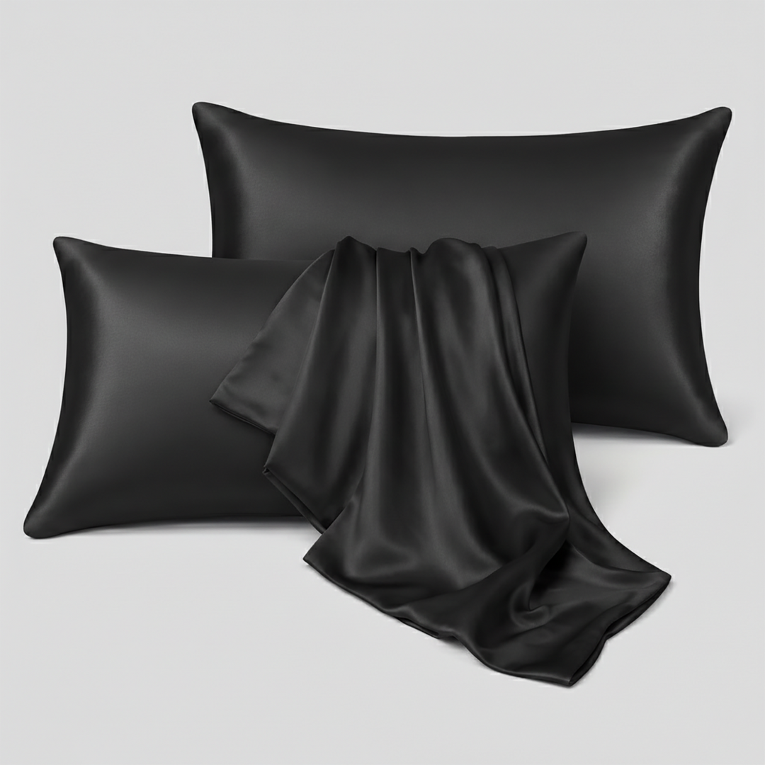 Satin Pillowcase Set of 2 - Black