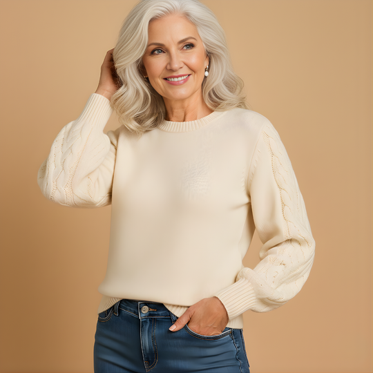Women’s Soft Knit Sweater – Elegant & Comfortable for Cooler Weather