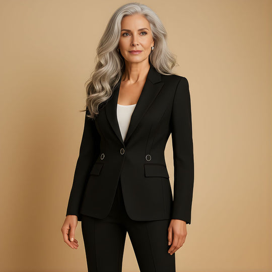 Women’s Elegant Blazer & Trouser Set – Timeless & Versatile for Work and Formal Wear