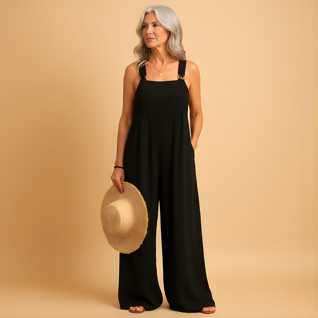 Women’s High-Waisted Summer Jumpsuit – Wide-Leg & Lightweight for Warm Days