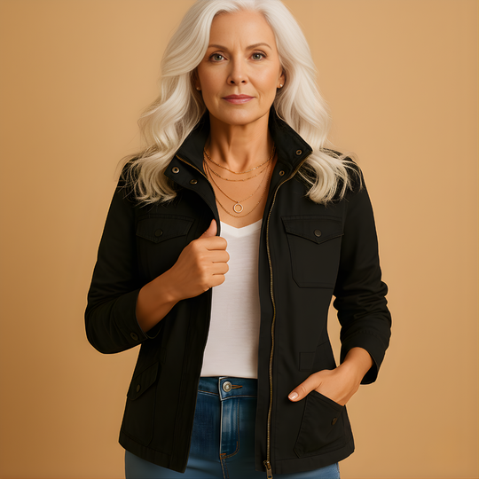 Women’s Lightweight Zip-Up Jacket – Slim & Versatile for Everyday Wear