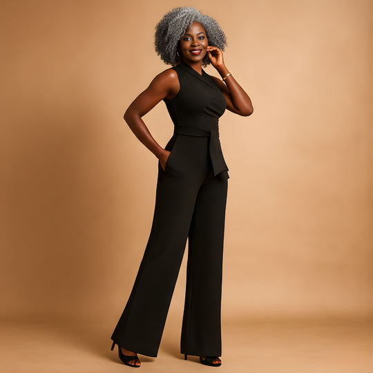 Women’s One-Shoulder Wide-Leg Jumpsuit – Elegant & Comfortable for Special Occasions