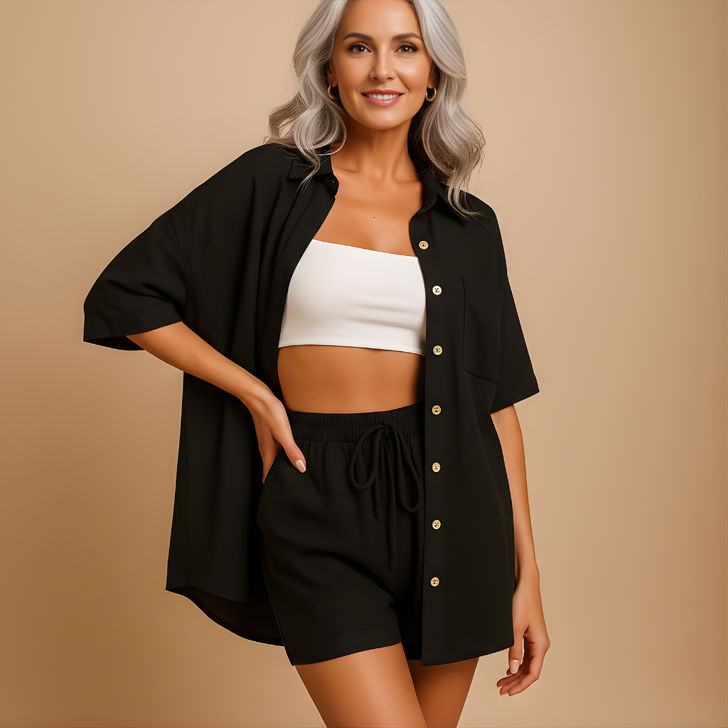 Women’s Relaxed Summer Loungewear Set – Lightweight & Comfortable for Warm Days