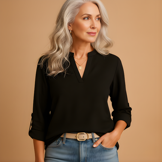 Women’s V-Neck Blouse – Comfortable & Versatile for Everyday Wear