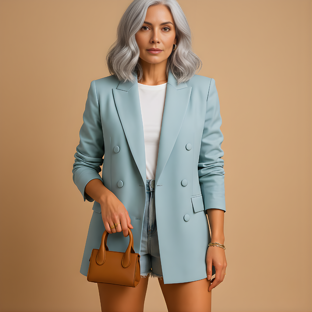 Women’s Relaxed Fit Blazer – Solid Colour & Versatile Everyday Style