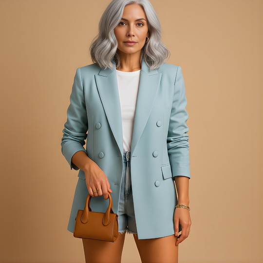 Women’s Relaxed Fit Blazer – Solid Colour & Versatile Everyday Style