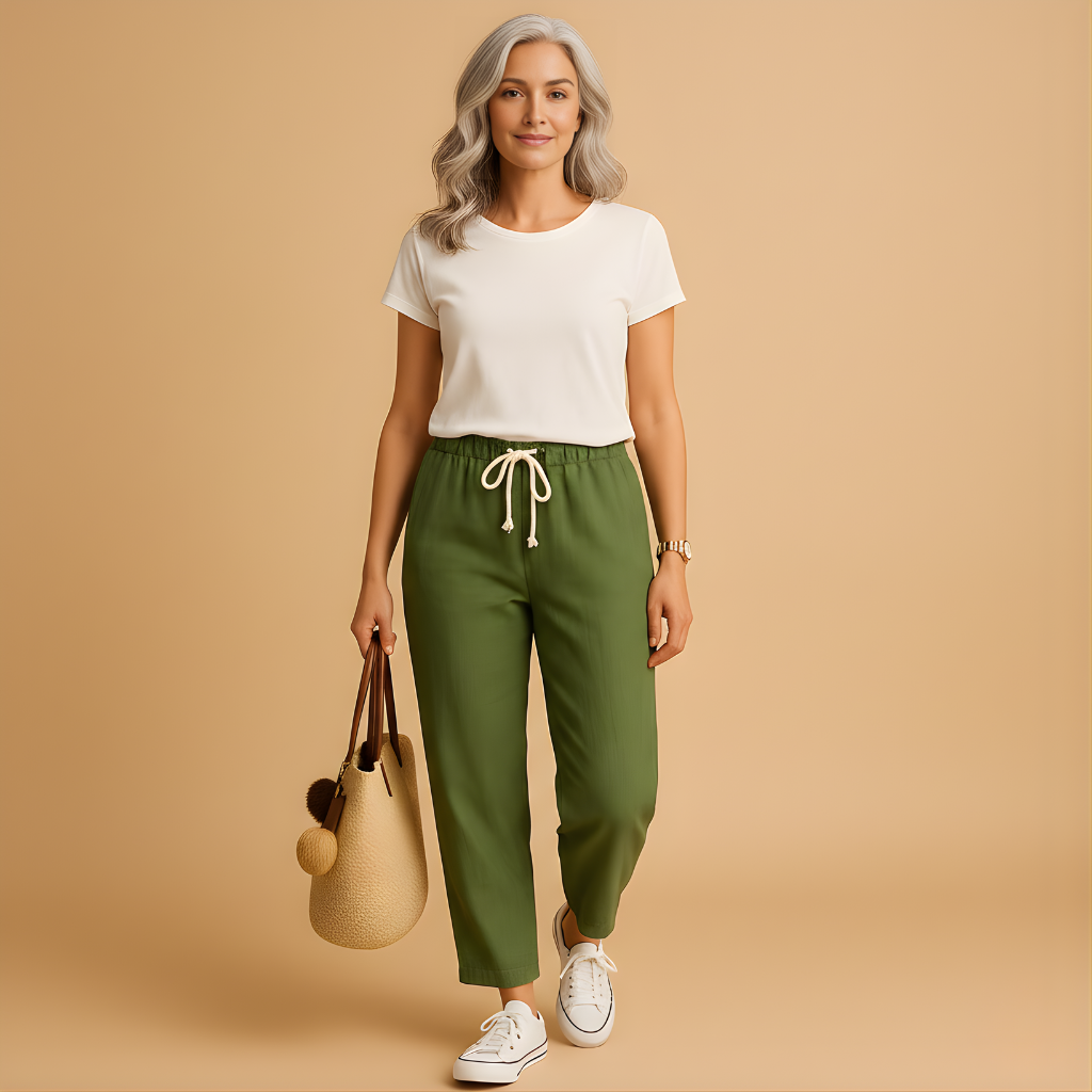 Women’s Lightweight Breathable Casual Trousers – Comfortable & Flexible for Everyday Wear