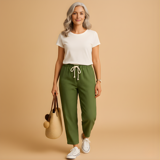Women’s Lightweight Breathable Casual Trousers – Comfortable & Flexible for Everyday Wear