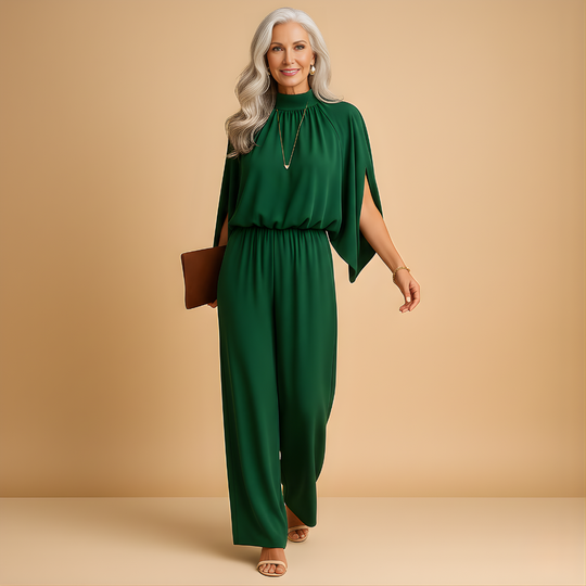 Women’s Wide-Leg Long Sleeve Jumpsuit – Relaxed & Elegant for Everyday Wear