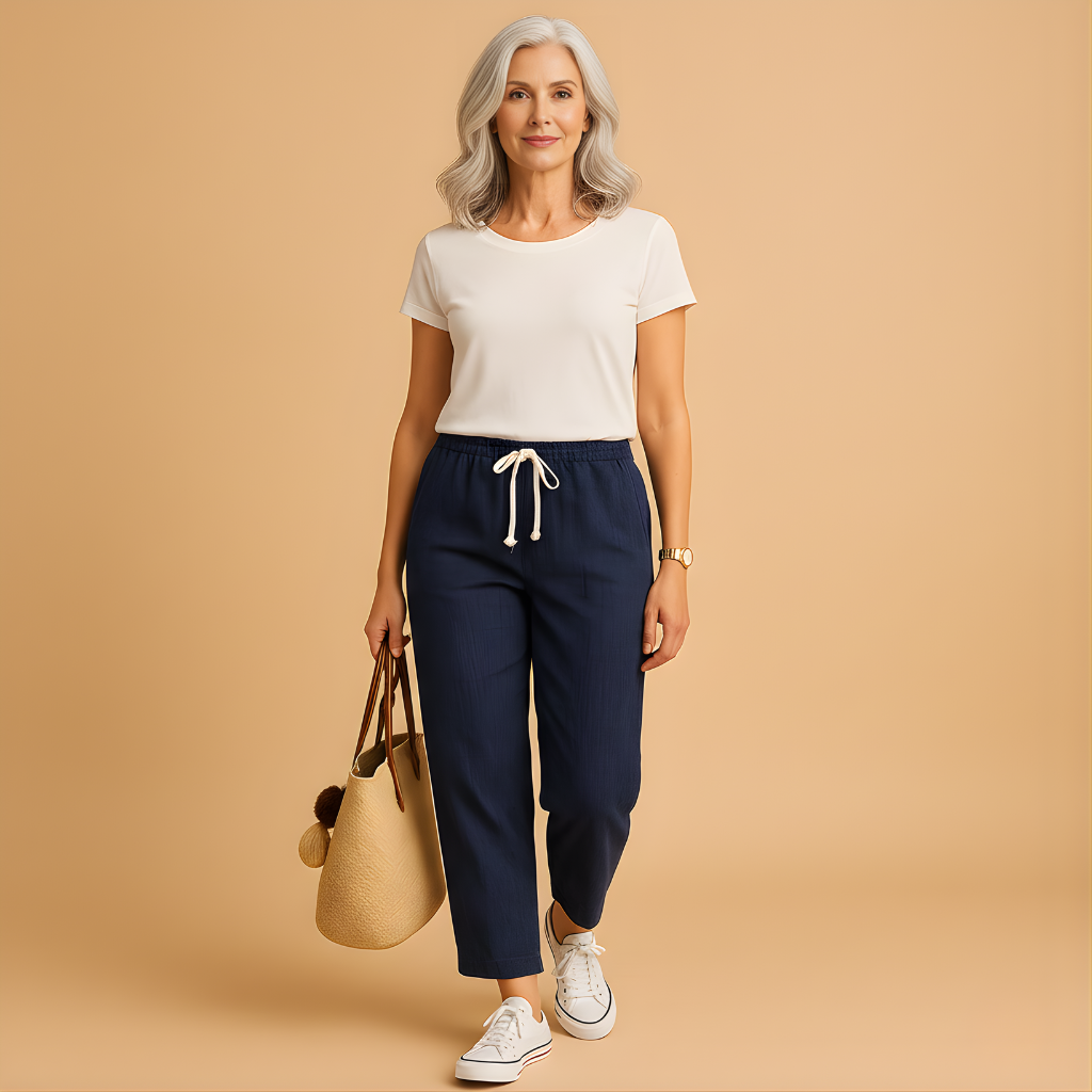 Women’s Lightweight Breathable Casual Trousers – Comfortable & Flexible for Everyday Wear