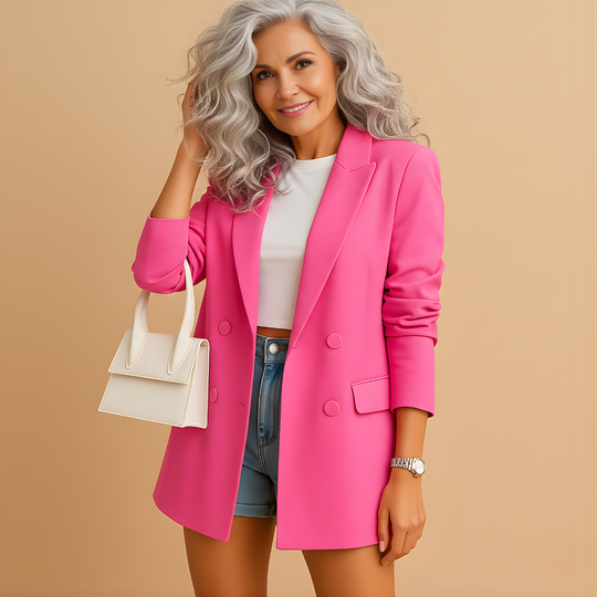 Women’s Relaxed Fit Blazer – Solid Colour & Versatile Everyday Style