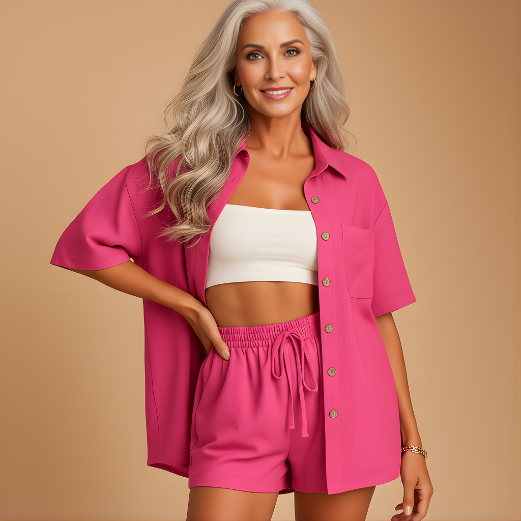 Women’s Relaxed Summer Loungewear Set – Lightweight & Comfortable for Warm Days