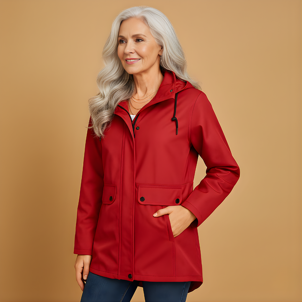 Women’s Long Waterproof Raincoat with Hood – Full Coverage for Everyday Wear