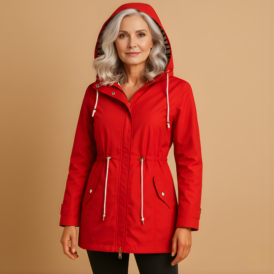 Women’s Waterproof Rain Parka – Adjustable Fit for Everyday Wear