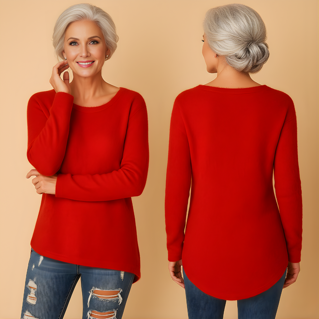 Women’s Lightweight Cotton Knit Sweater – Relaxed Fit for Everyday Wear