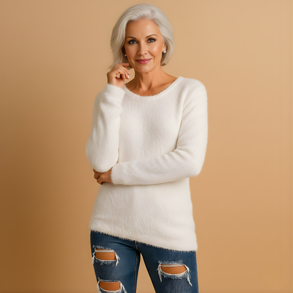 Women’s Lightweight Cotton Knit Sweater – Relaxed Fit for Everyday Wear