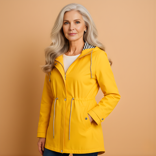 Women’s Waterproof Rain Parka – Adjustable Fit for Everyday Wear