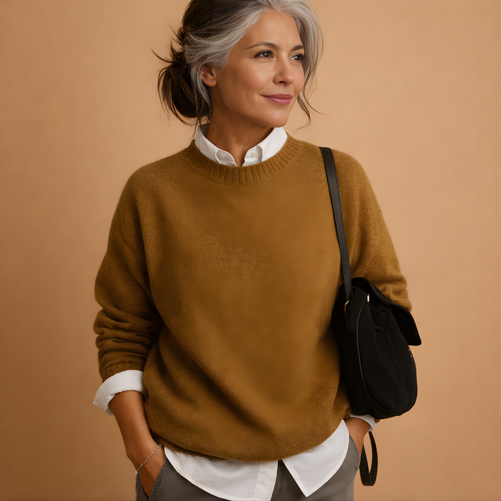 Women’s Wool-Blend Sweater – Elegant Fit for Everyday and Workwear