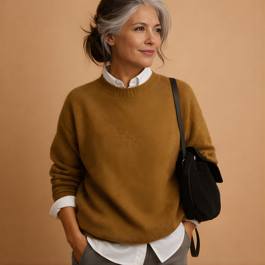 Women’s Wool-Blend Sweater – Elegant Fit for Everyday and Workwear