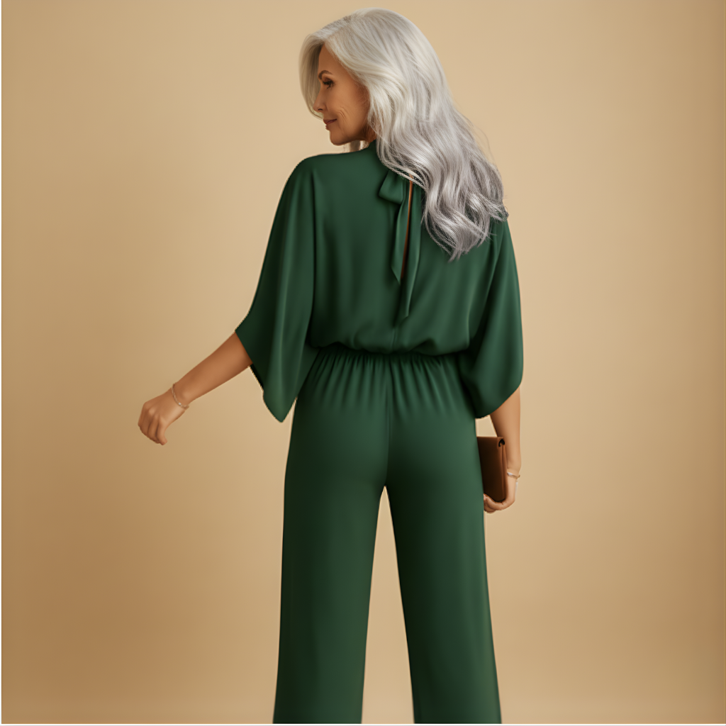 Women’s Wide-Leg Long Sleeve Jumpsuit – Relaxed & Elegant for Everyday Wear