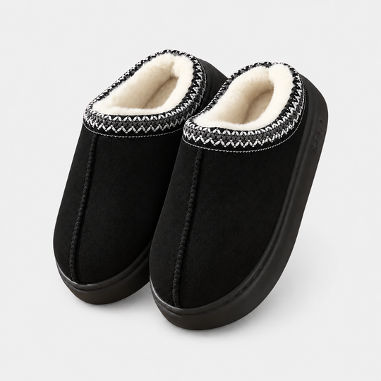 House Slippers for Women - Black