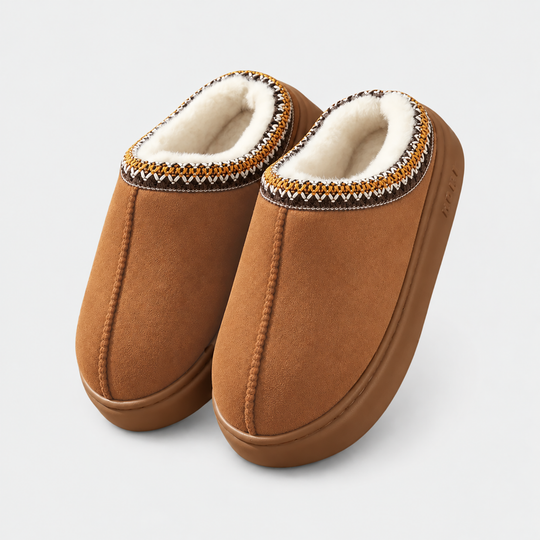 House Slippers for Women - Brown