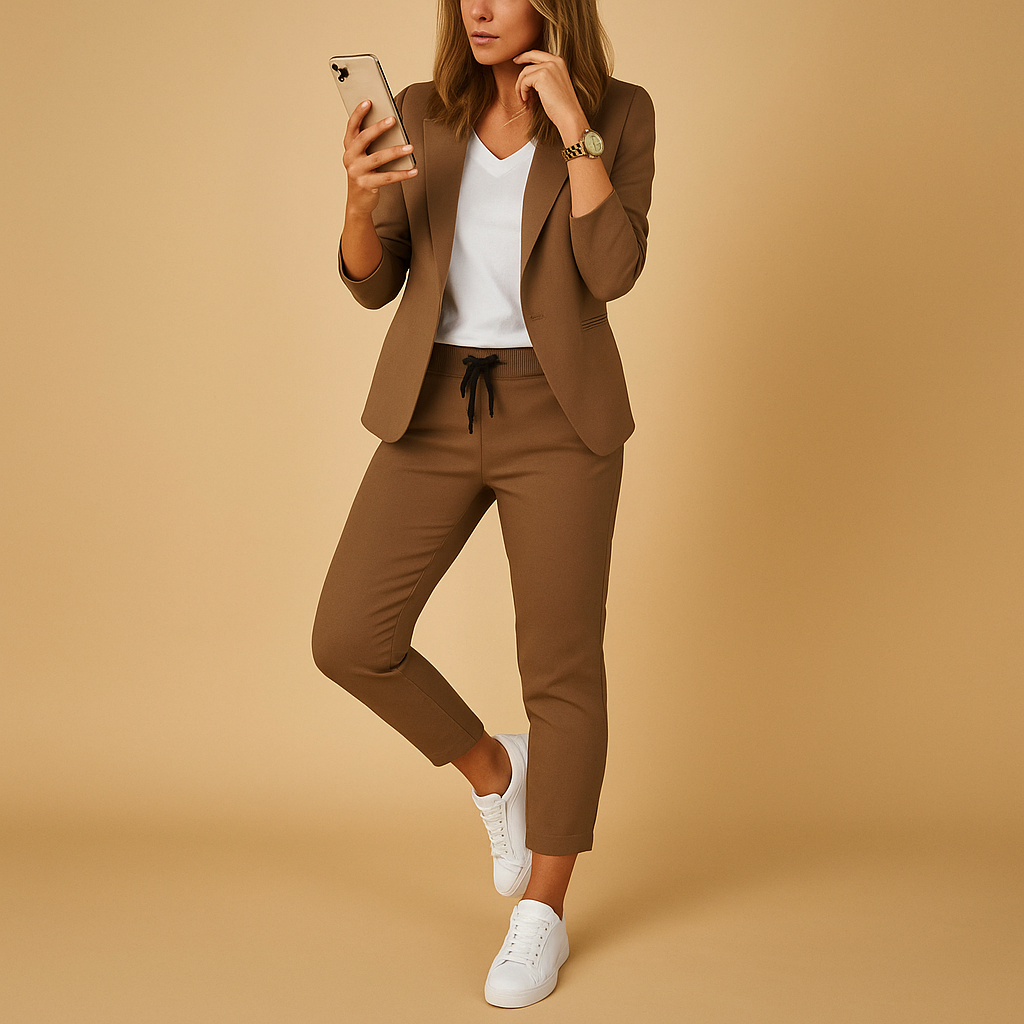 Women’s Tailored Blazer & Trouser Set – Elegant & Modern for Work and Events