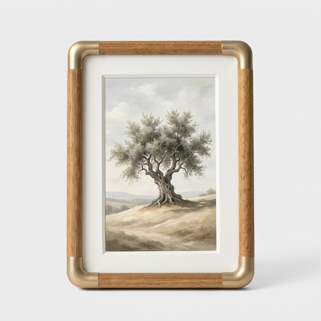 Photo Frame with Wood Look Finish - Teak