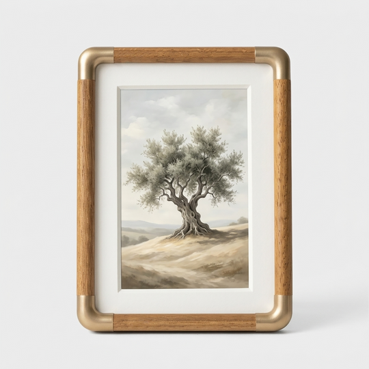 Photo Frame with Wood Look Finish - Teak