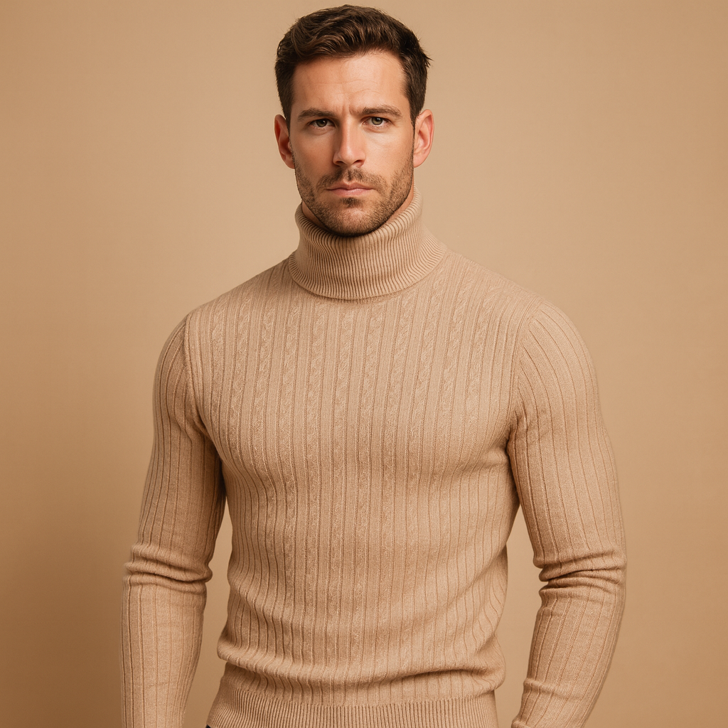 Men’s Turtleneck Sweater – Classic & Comfortable