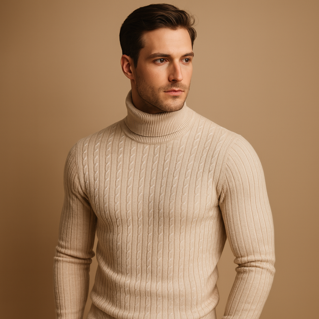 Men’s Turtleneck Sweater – Classic & Comfortable