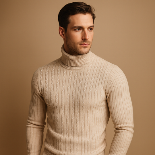 Men’s Turtleneck Sweater – Classic & Comfortable