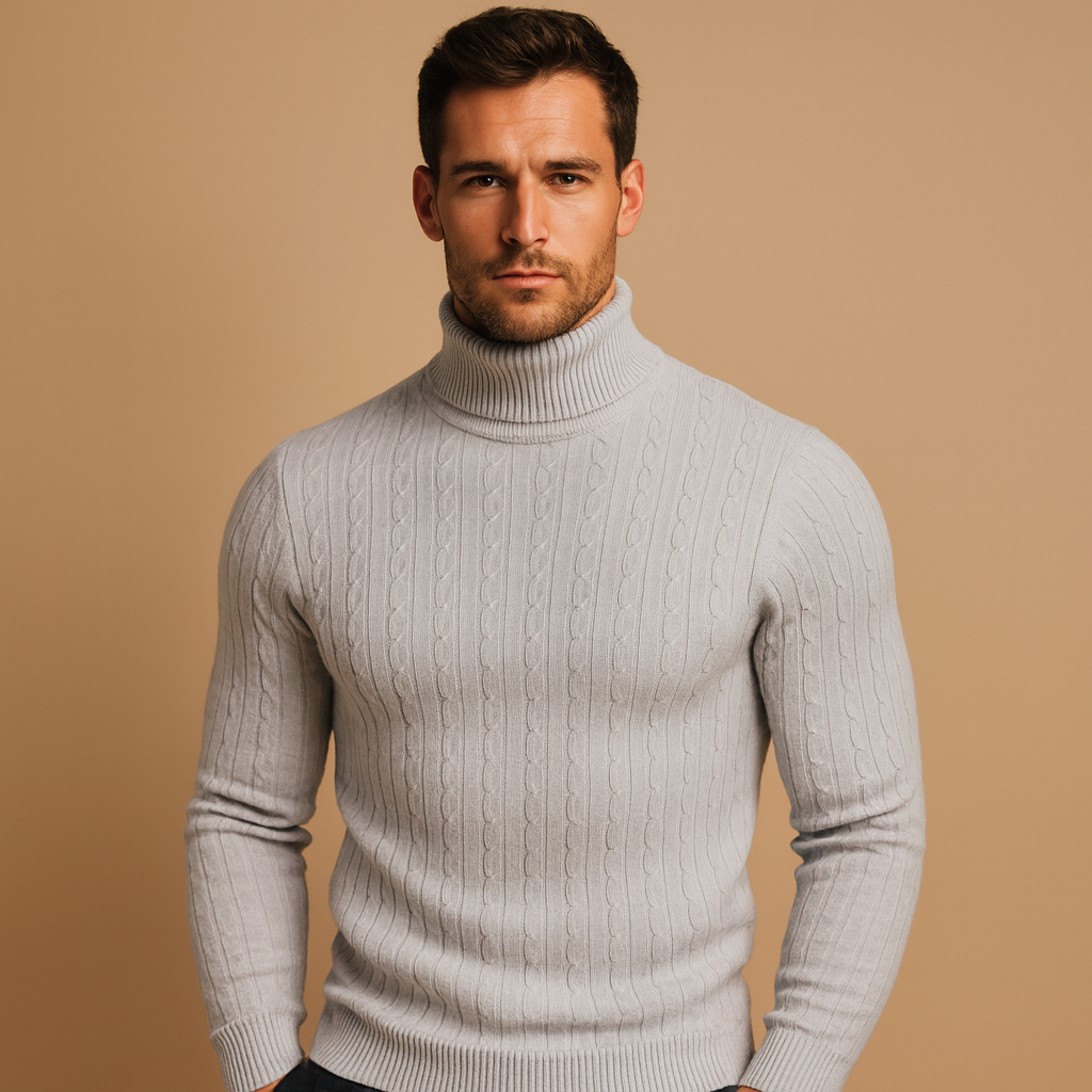 Men’s Turtleneck Sweater – Classic & Comfortable