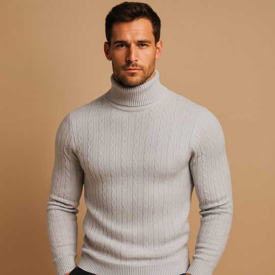 Men’s Turtleneck Sweater – Classic & Comfortable