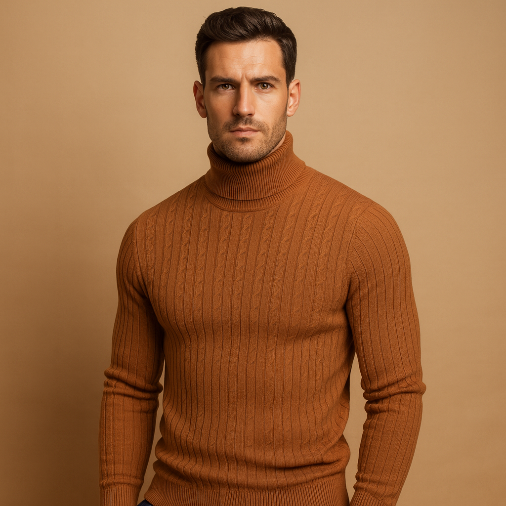 Men’s Turtleneck Sweater – Classic & Comfortable