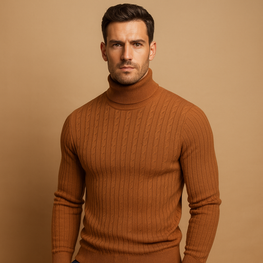 Men’s Turtleneck Sweater – Classic & Comfortable