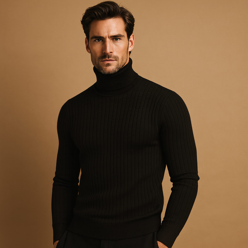 Men’s Turtleneck Sweater – Classic & Comfortable