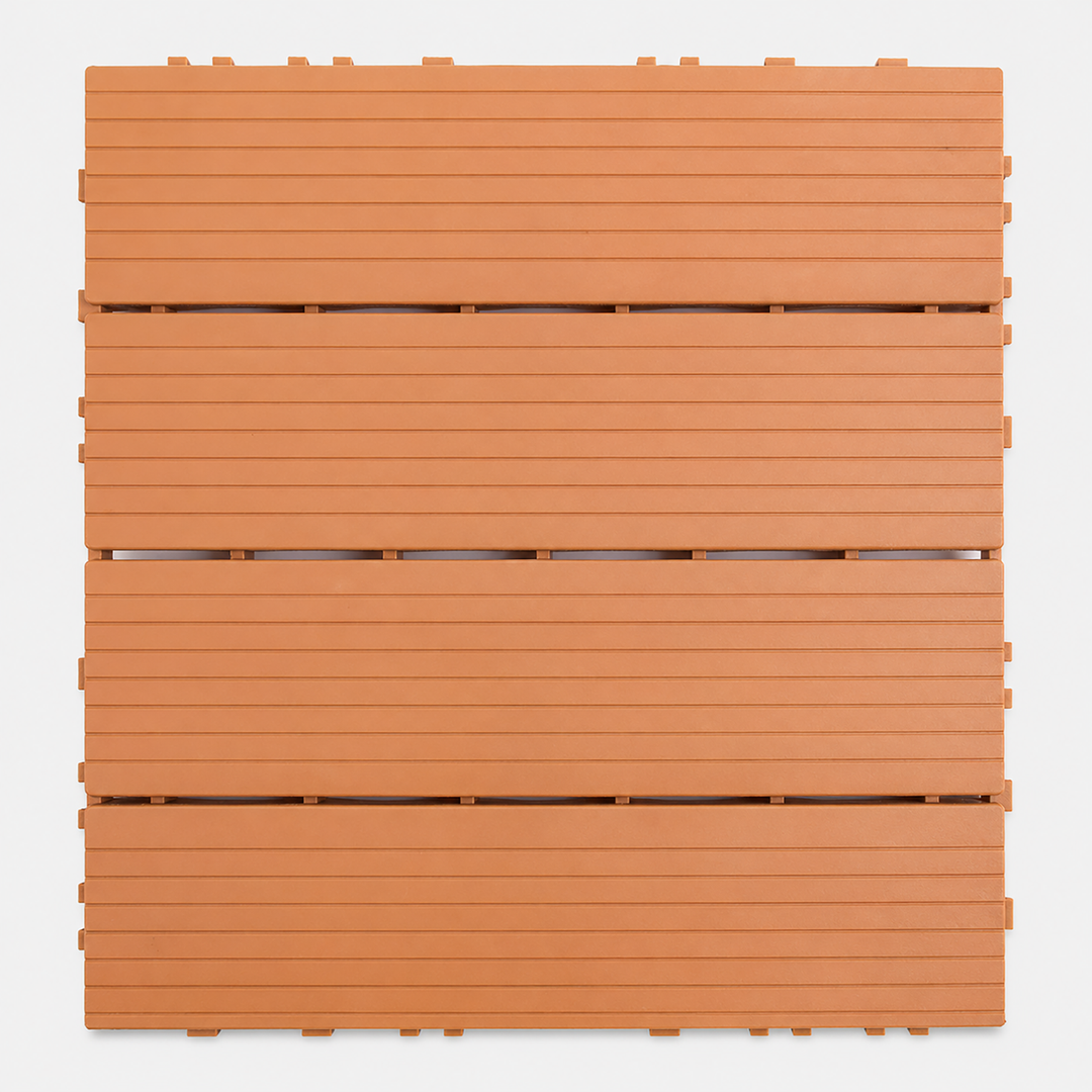 Interlocking Deck Tiles - Wood Brown