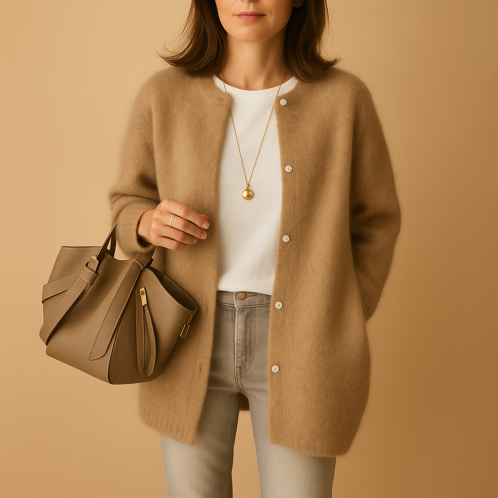 Women’s Buttoned Knit Cardigan – Lightweight & Versatile for Everyday Wear